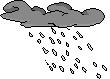 Raindrops falling
