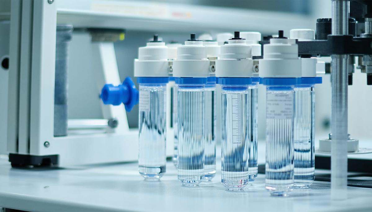 A water filter undergoing rigorous testing for ANSI/NSF certification